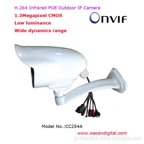 H.264 1.3Megapixel Infrared Waterproof IP Camera
